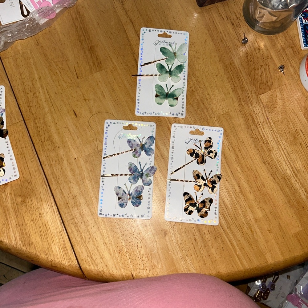 Butterfly Hair Clips Set